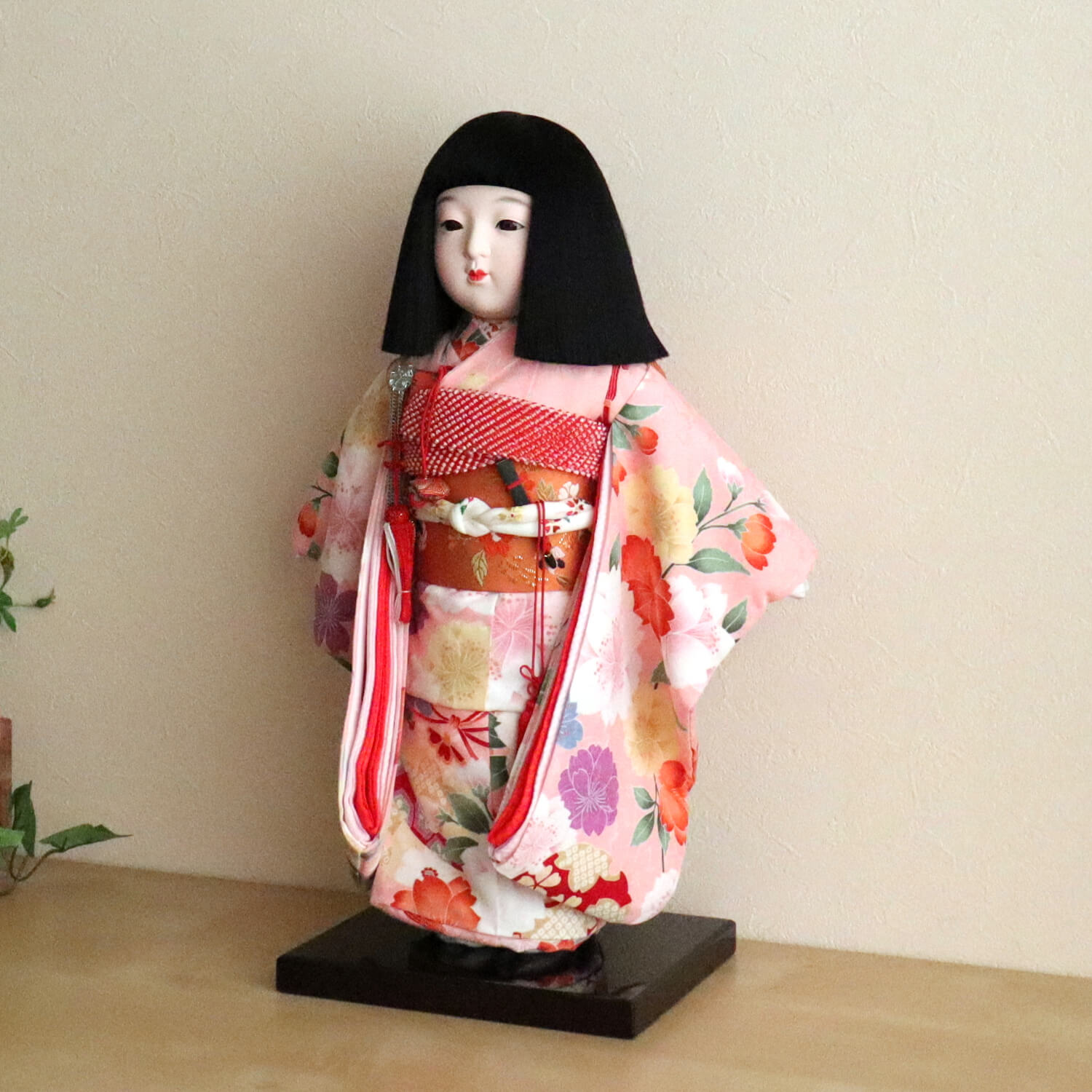 市松人形　音羽印　日本人形　アンティークドール　雛人形　縮緬　ビスクドールサイズ