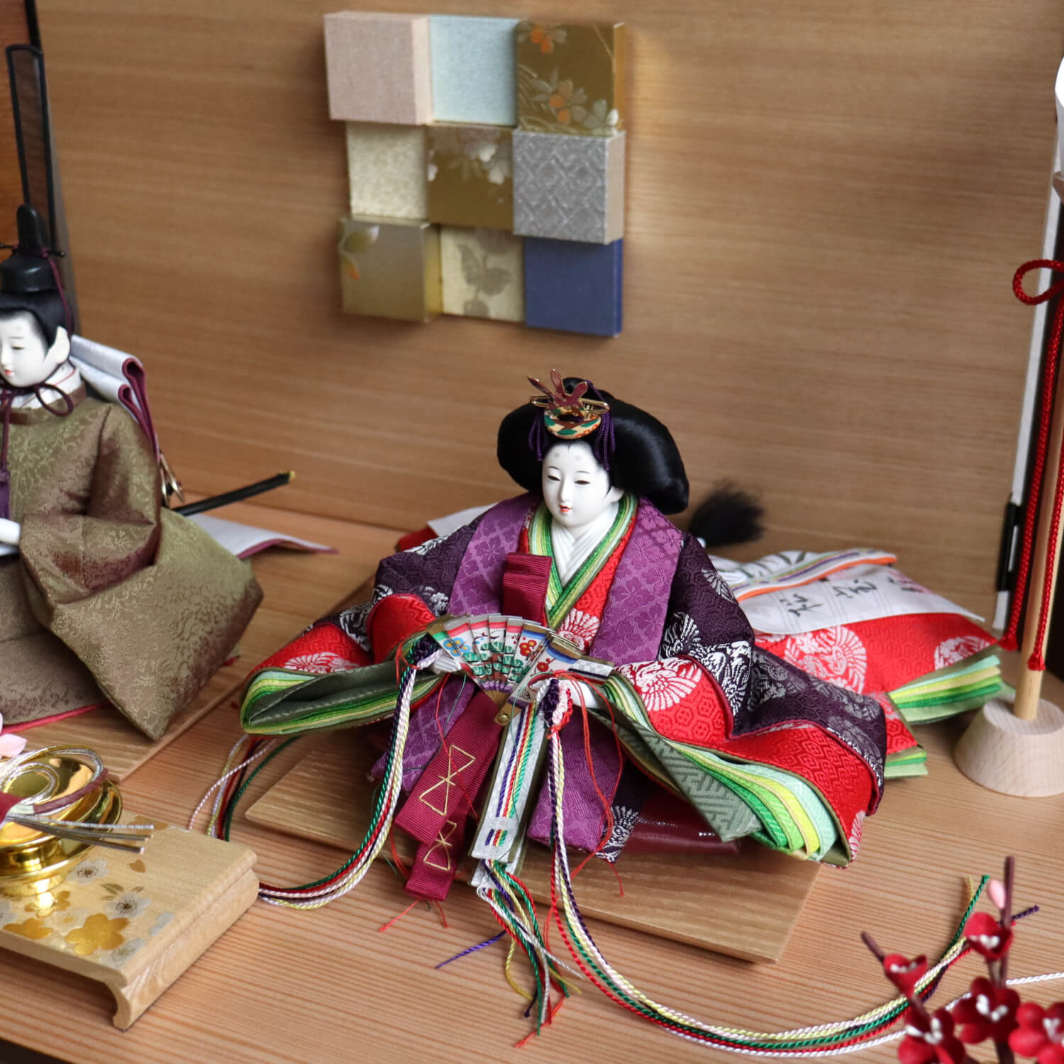 キミニコ様 雛人形 三段飾り 西陣織 菓子器（高杯） - 雛人形・ひな祭り